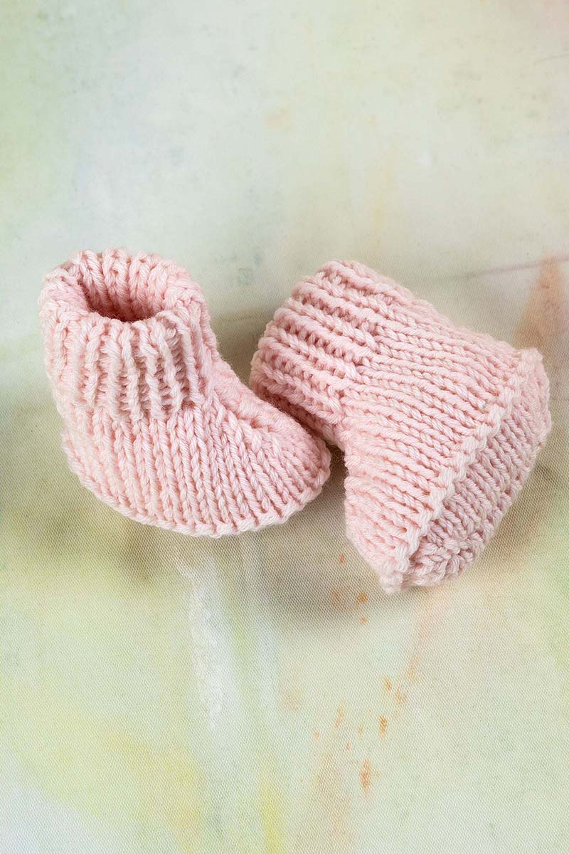 Chaussons bébé laine tricot main hot sale