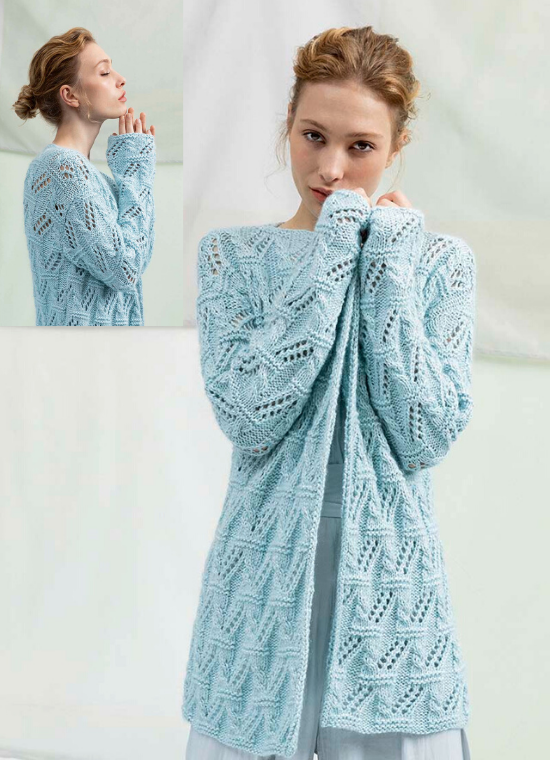 modèle tricot gratuit gilet coton femme