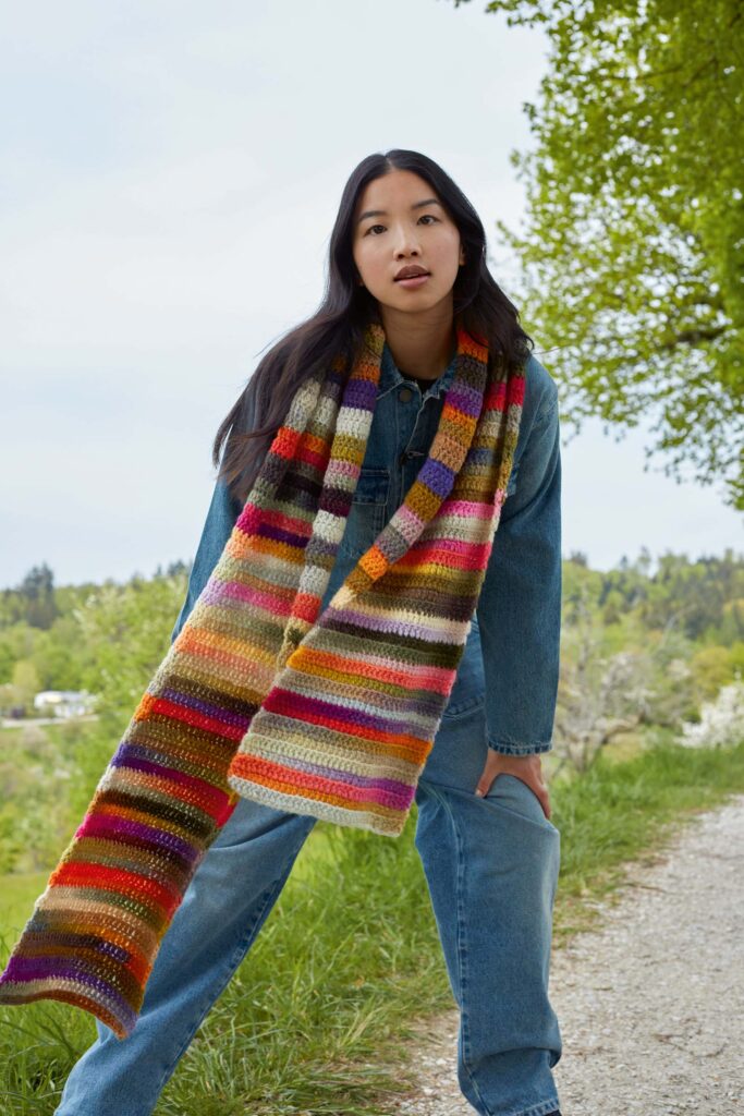 Tuto écharpe en laine grosse maille : Echarpe femme ajourée