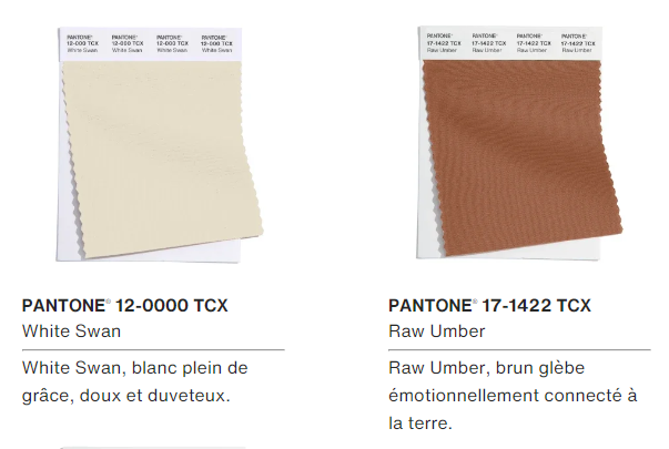 Couleurs Pantone Fashion Week New York automne hiver 2024-2025