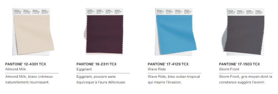 Couleurs Pantone Fashion Week London automne hiver 2024-2025