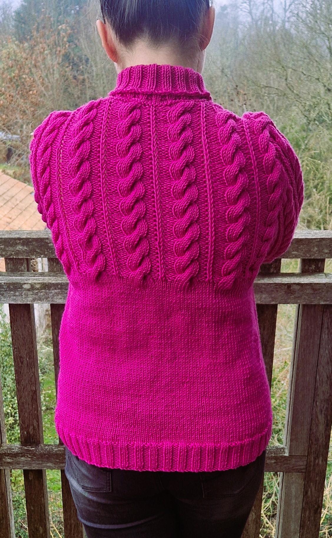 pull à torsades en laine Merino + de Lang Yarns