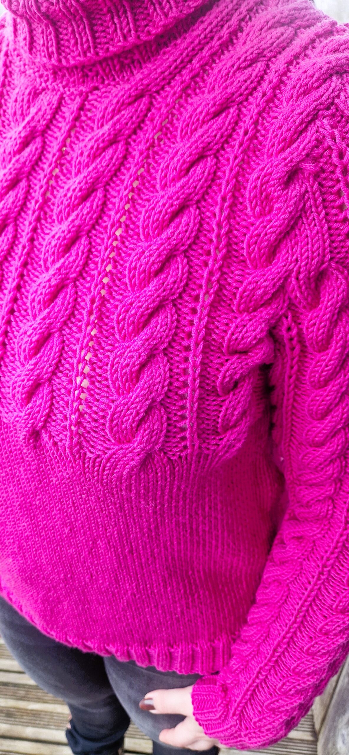 pull à torsades en laine Merino + de Lang Yarns