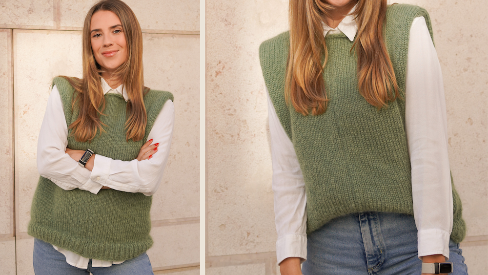 Pull sans manches en laine Honor de Wooladdicts avec adi Express Machine - Judith Jelena 1